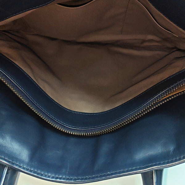 Calfskin Shoulder Bag Blue