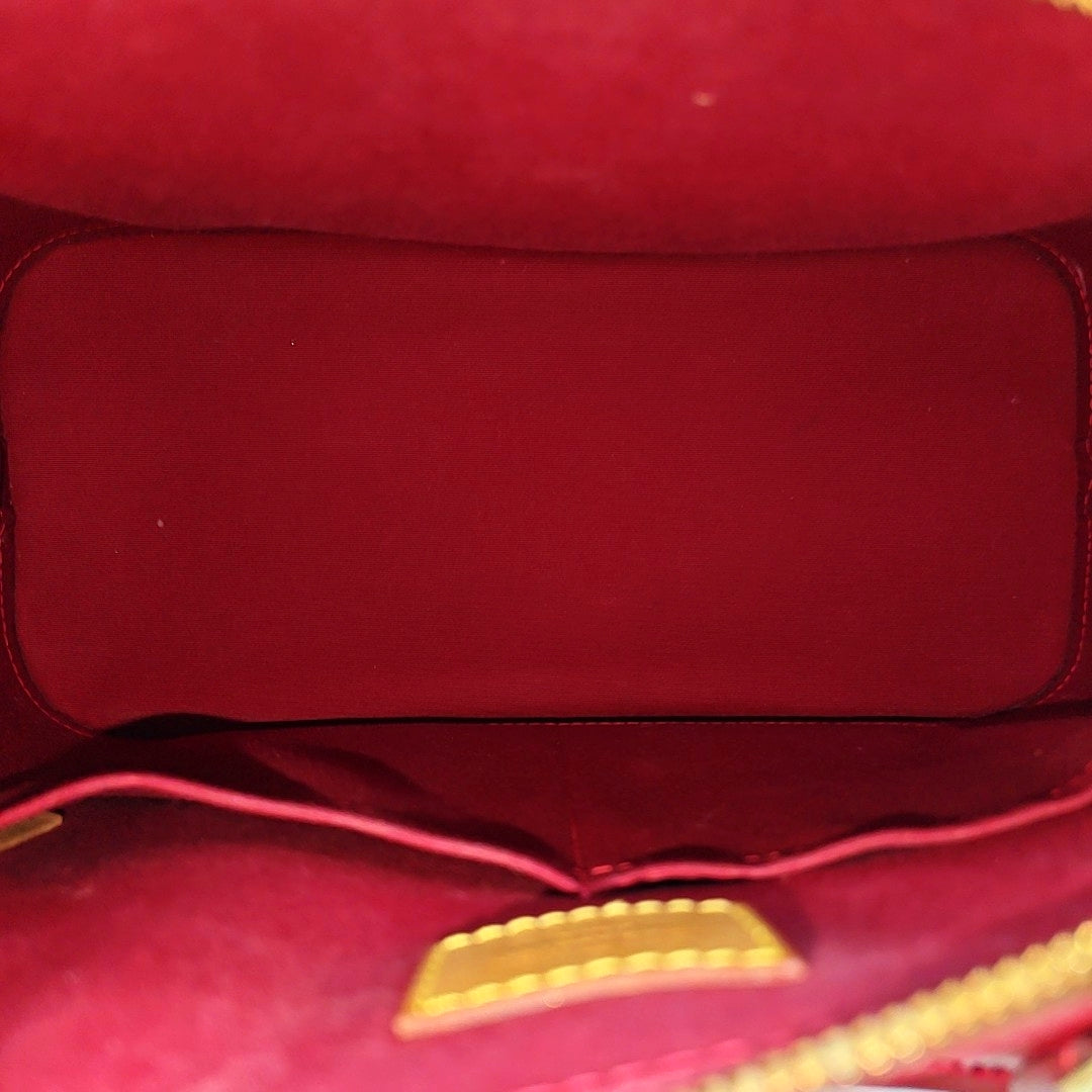 ALMA PM Monogram Patent Leather Red