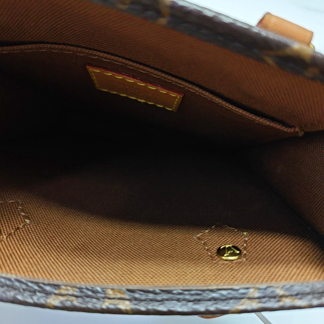 Authenticated pre-owned  SAC PLAT Mini Monogram Coated Canvas Brown - Tote Bag at Looply