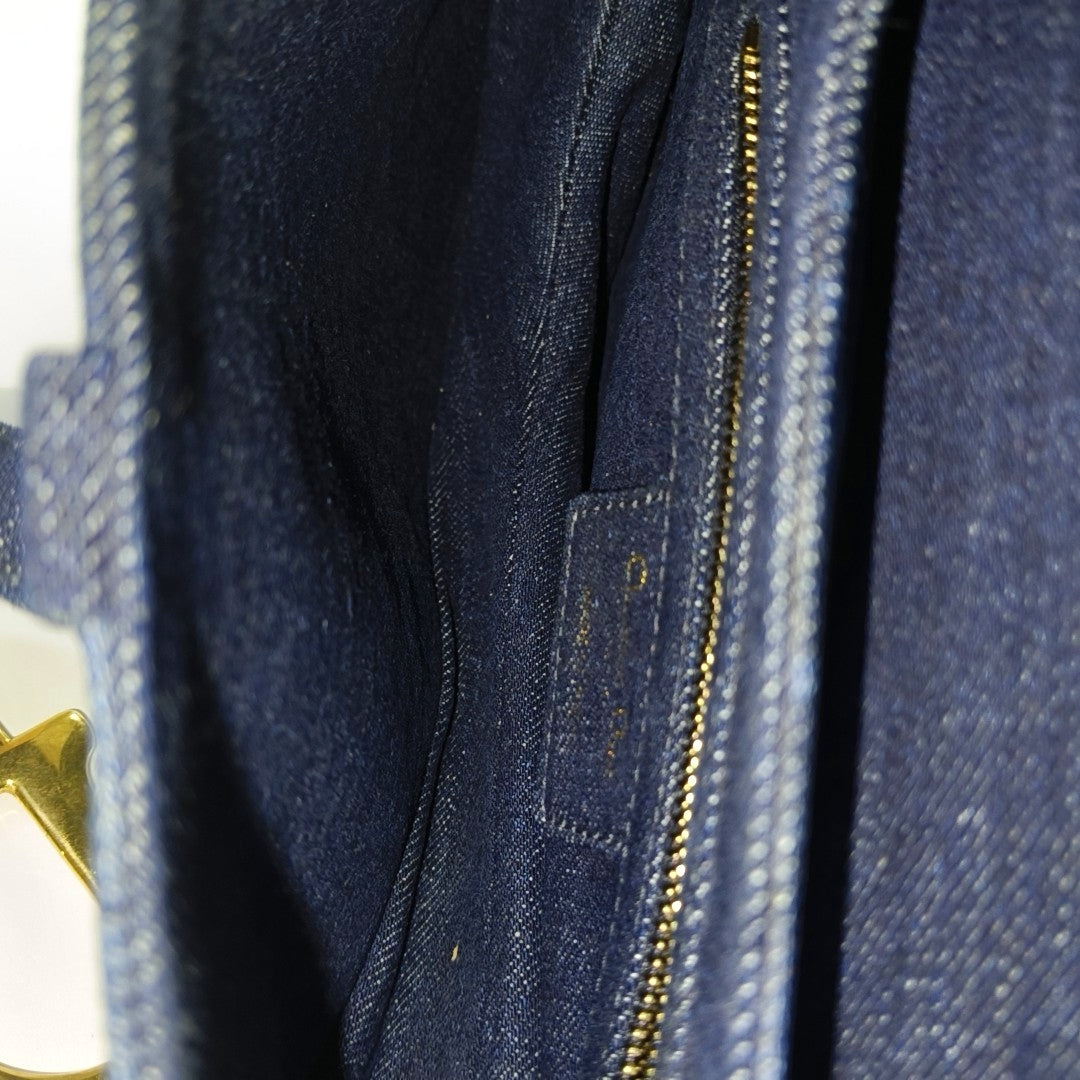 Saddle Medium Canvas Blue
