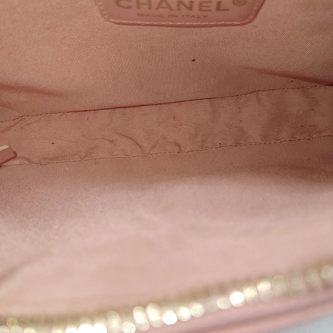 Quilted Grained Calfskin Top Handle Bag Pink