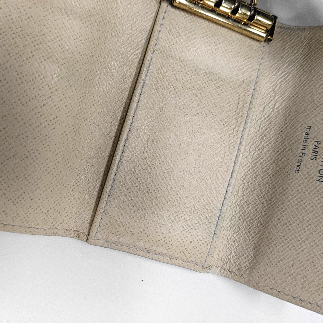Damier Azur Coated Canvas Key Pouch White