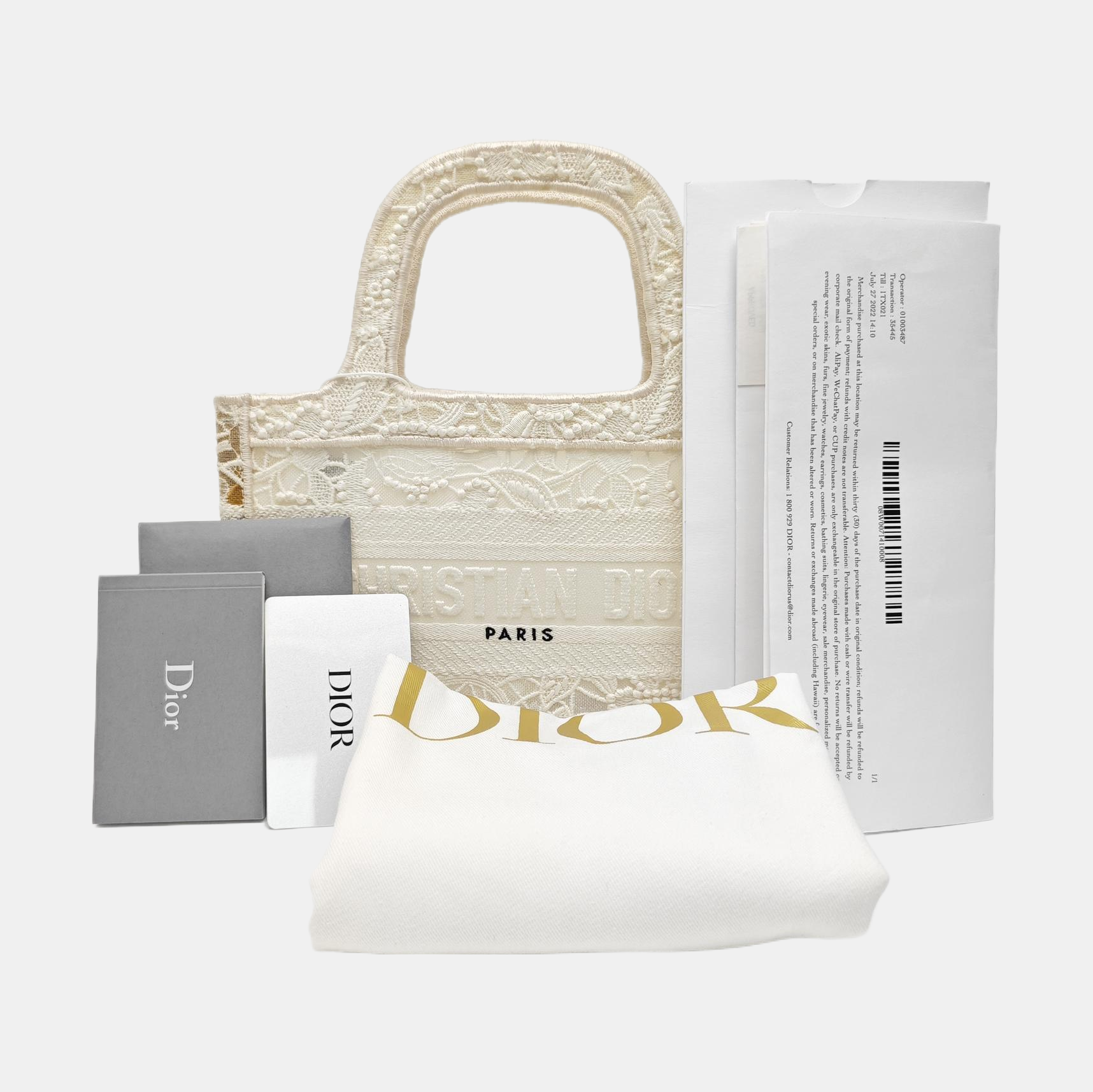 Book Tote Mini Canvas White