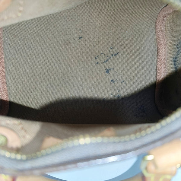 SPEEDY Nano Monogram Coated Canvas Brown