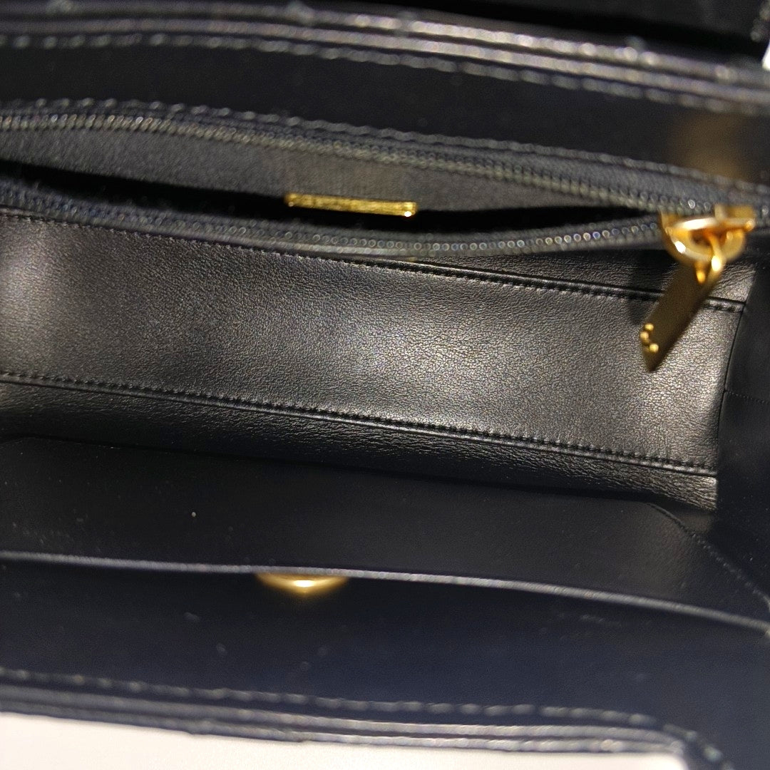 KELLY Mini Quilted Calfskin Black