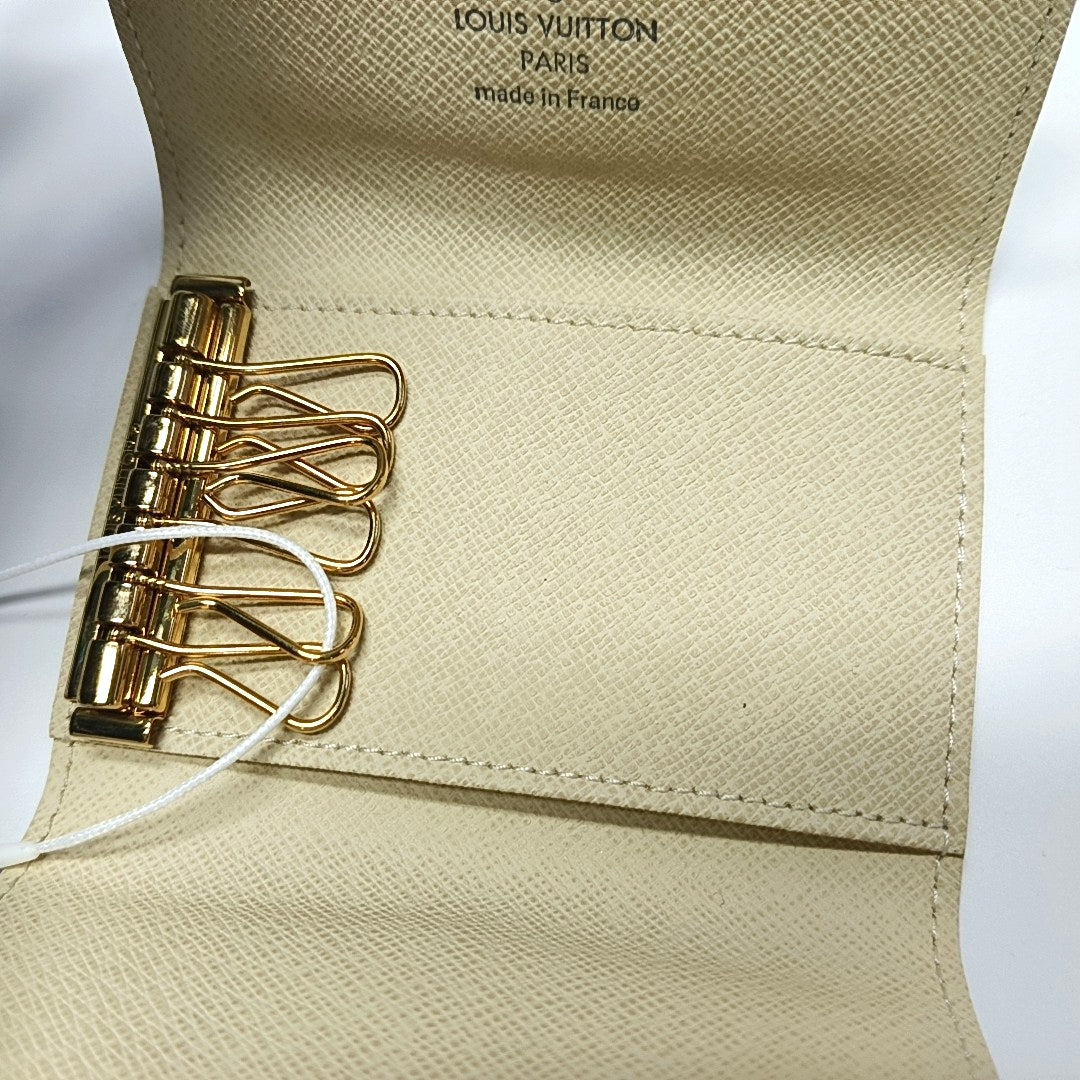 Damier Azur Coated Canvas Key Pouch White