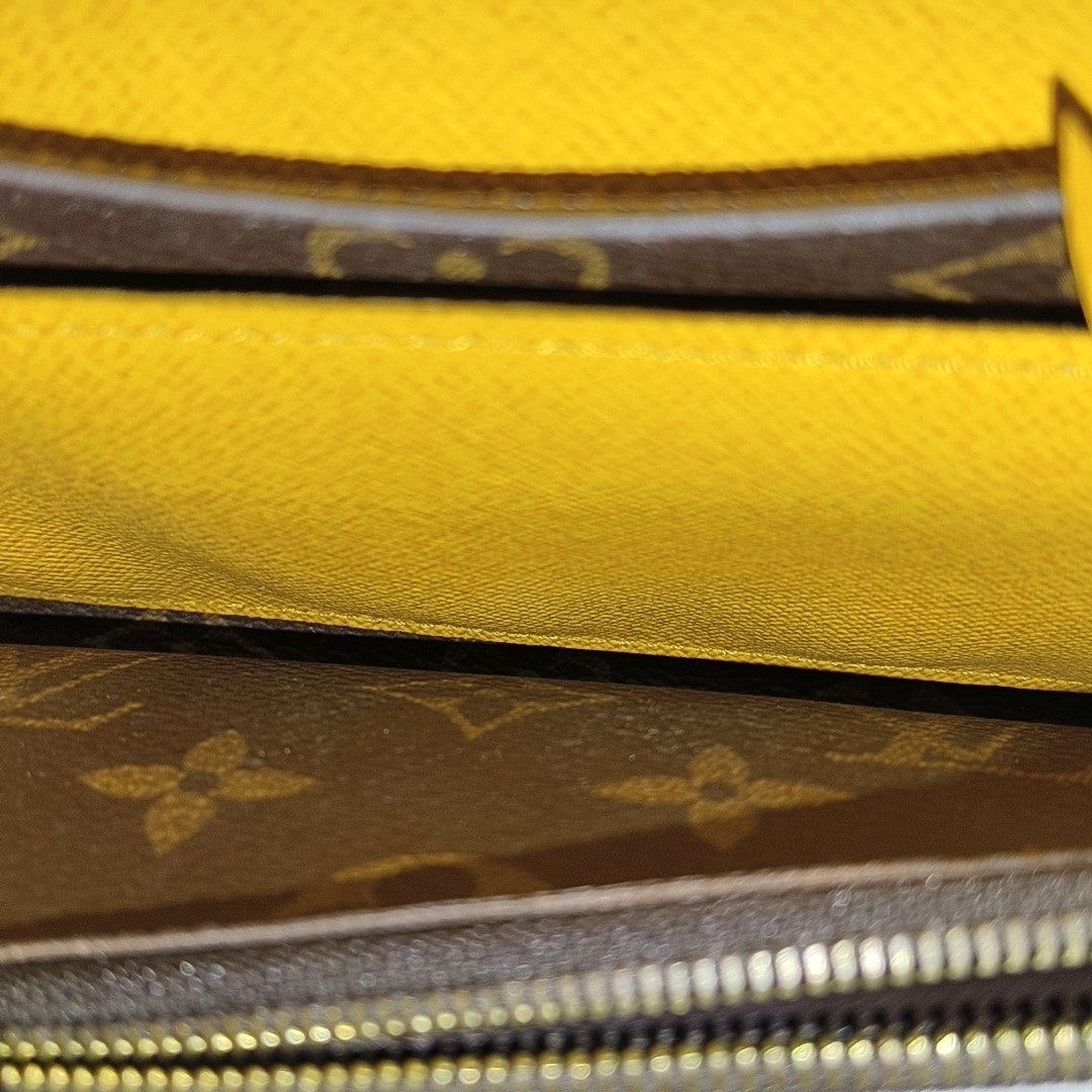 EMILIE Monogram Coated Canvas Brown Wallet