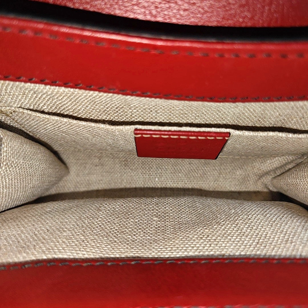 Emily Chain Monogram Calfskin Red
