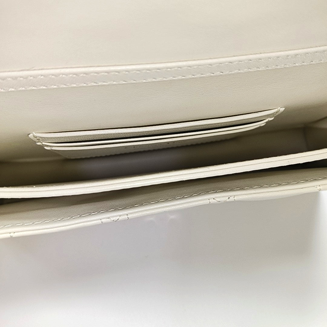 Lady Dior Small Cannage Lambskin White