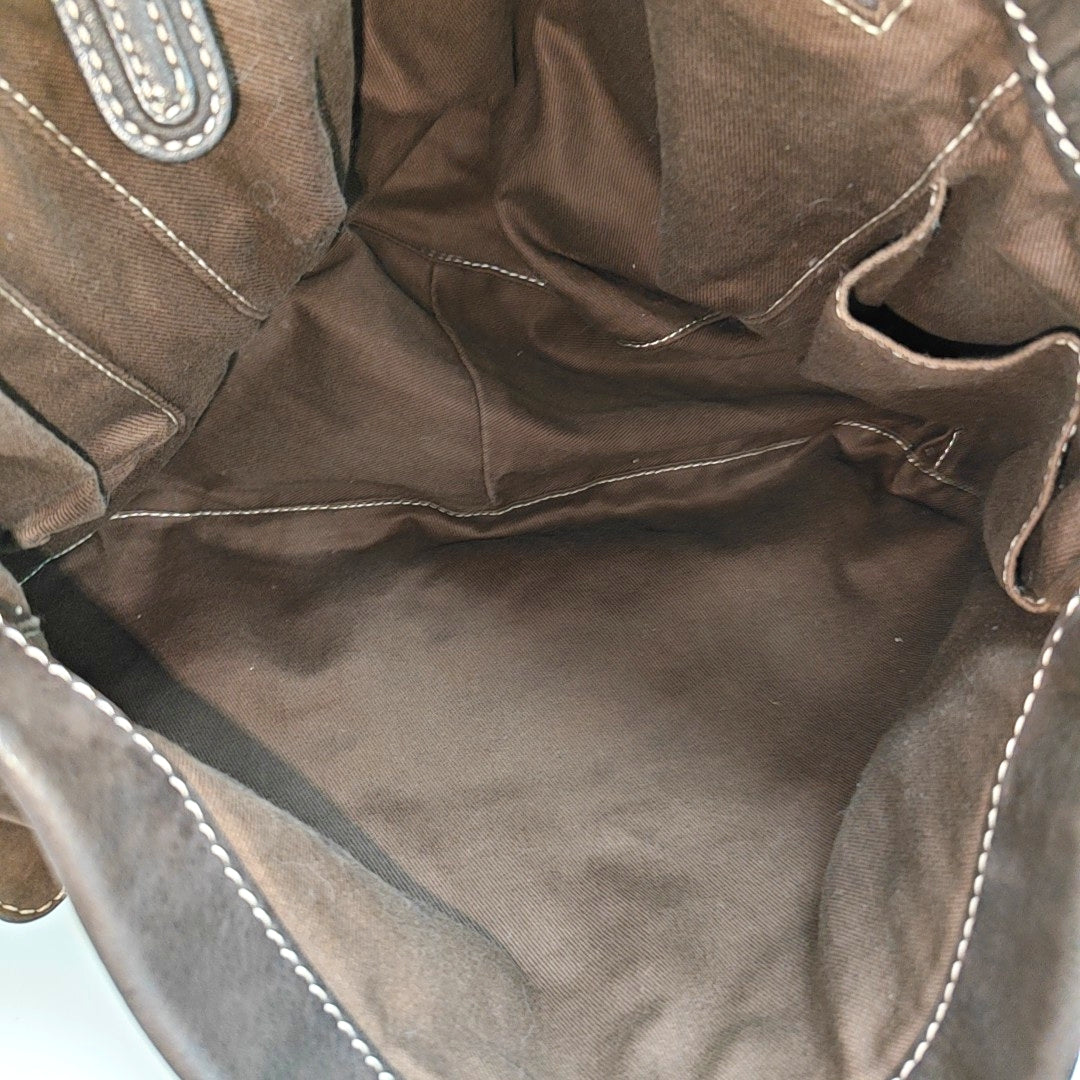 Calfskin Shoulder Bag Brown