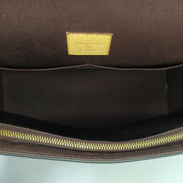 CLUNY MM Monogram Coated Canvas Brown