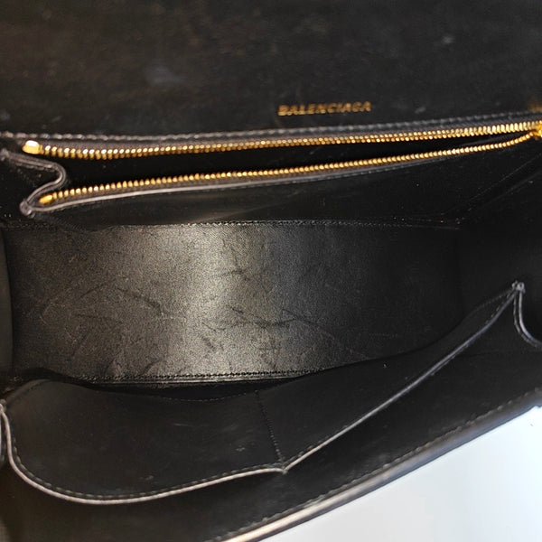 Hourglass Small Calfskin Black