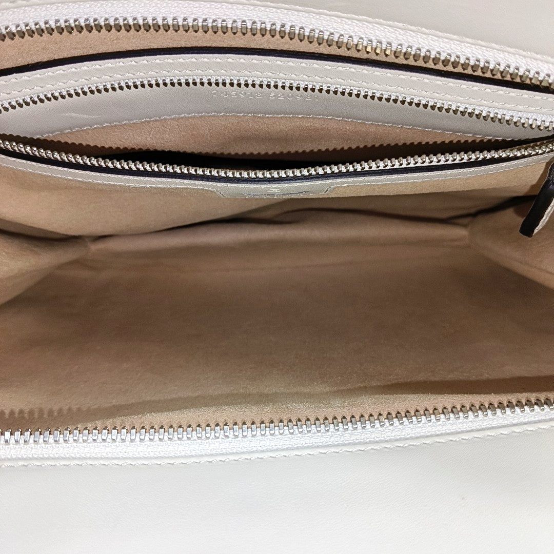Calfskin Shoulder Bag White
