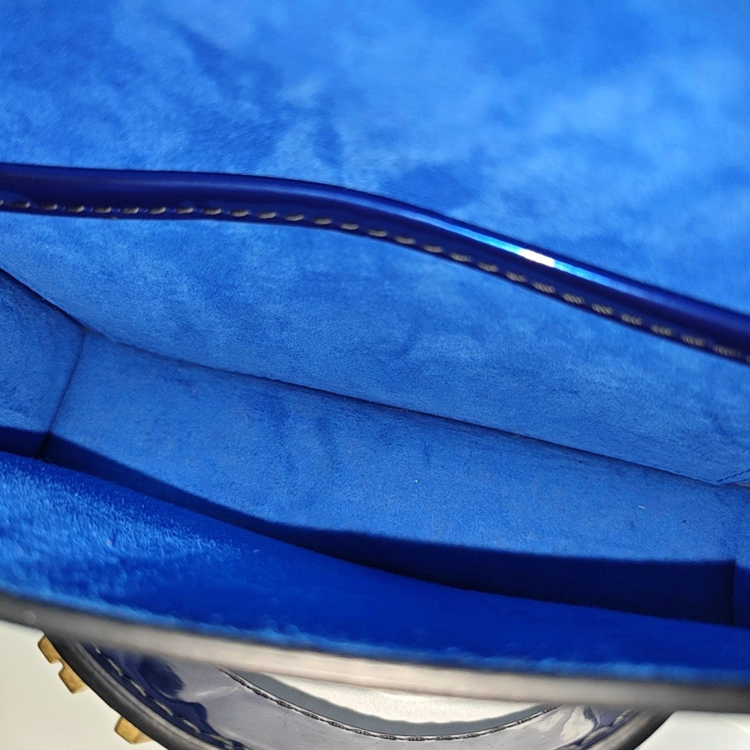 Authenticated pre-owned  J'adior Patent Leather Blue - Shoulder Bag at Looply
