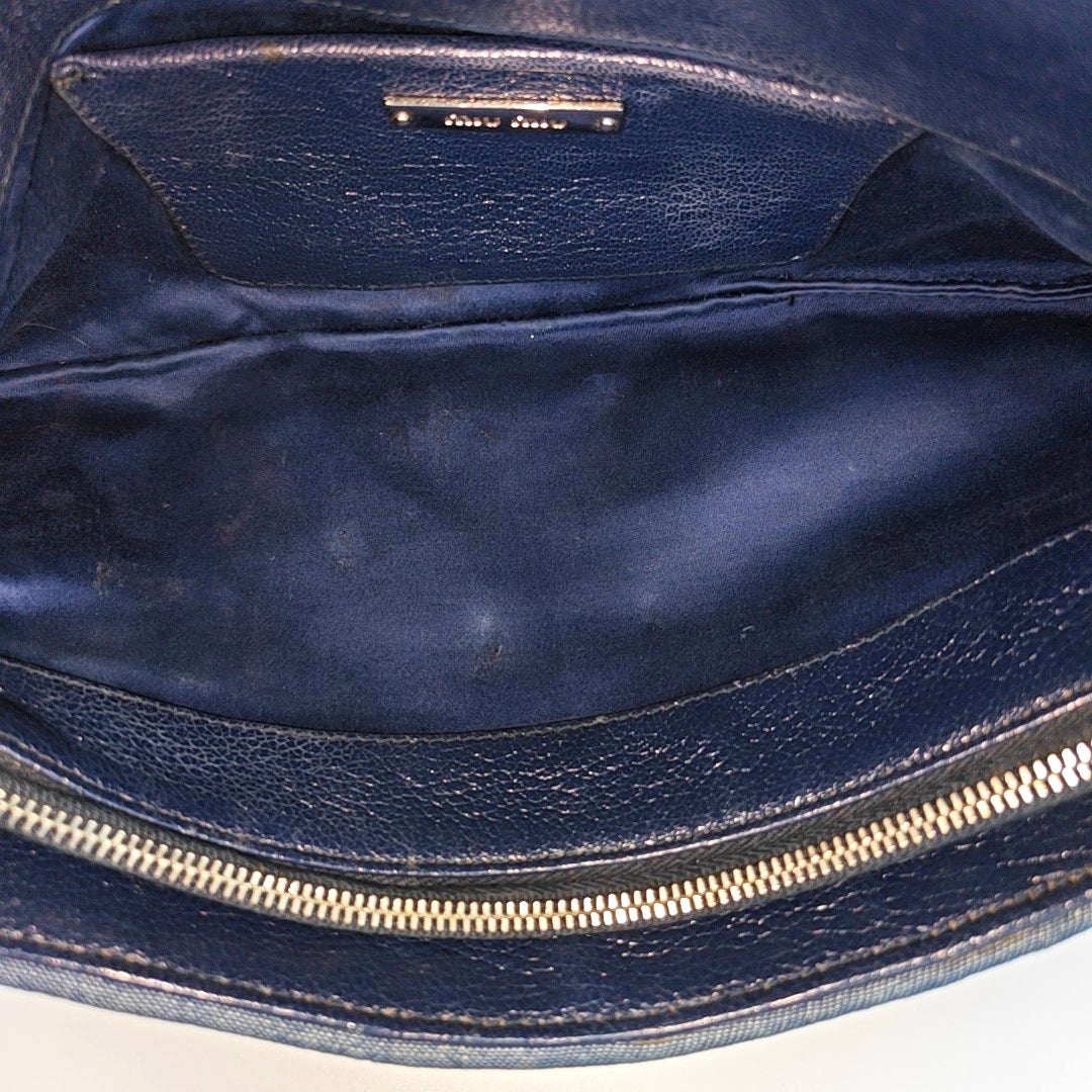 Crystal Quilted Denim Blue