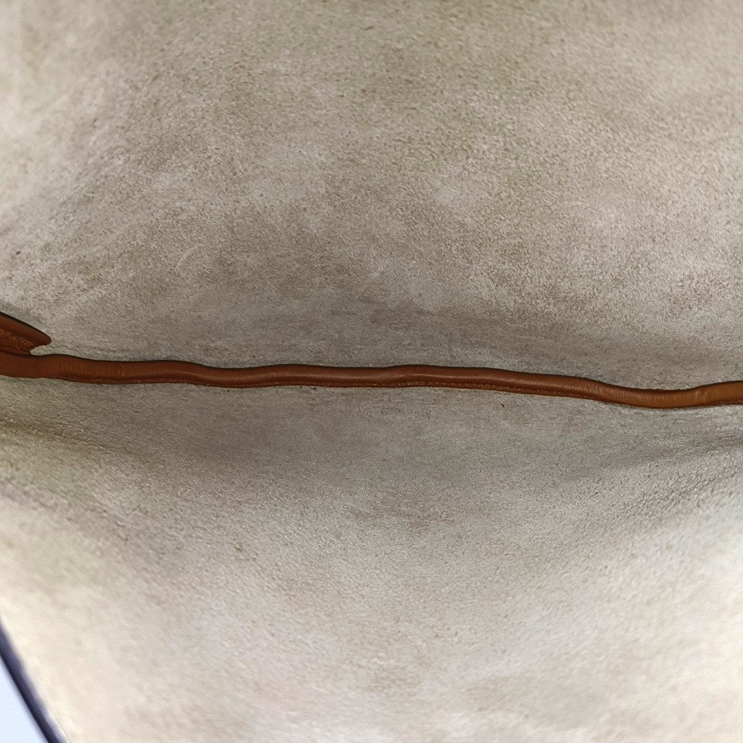 Calfskin Shoulder Bag Small Brown