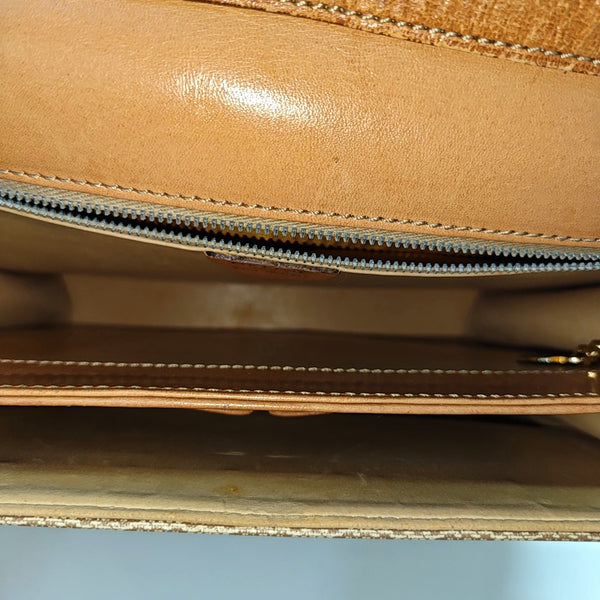 Coated Canvas Shoulder Bag Beige
