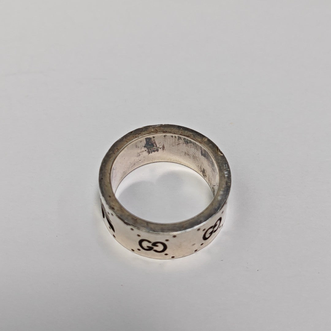 Adidas X Gucci 925 Sterling Silver Ring EU 58