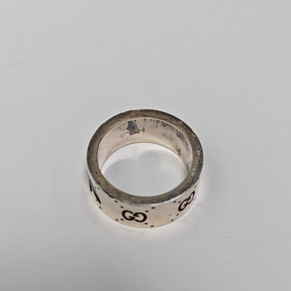 Adidas X Gucci 925 Sterling Silver Ring EU 58