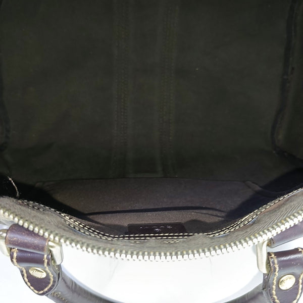 Monogram Coated Canvas Top Handle Bag Brown