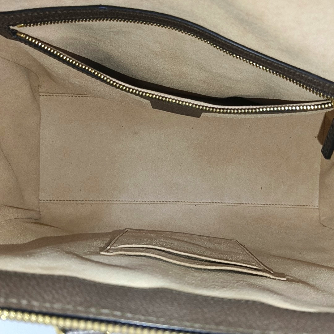 Ophidia Medium Monogram Coated Canvas Beige