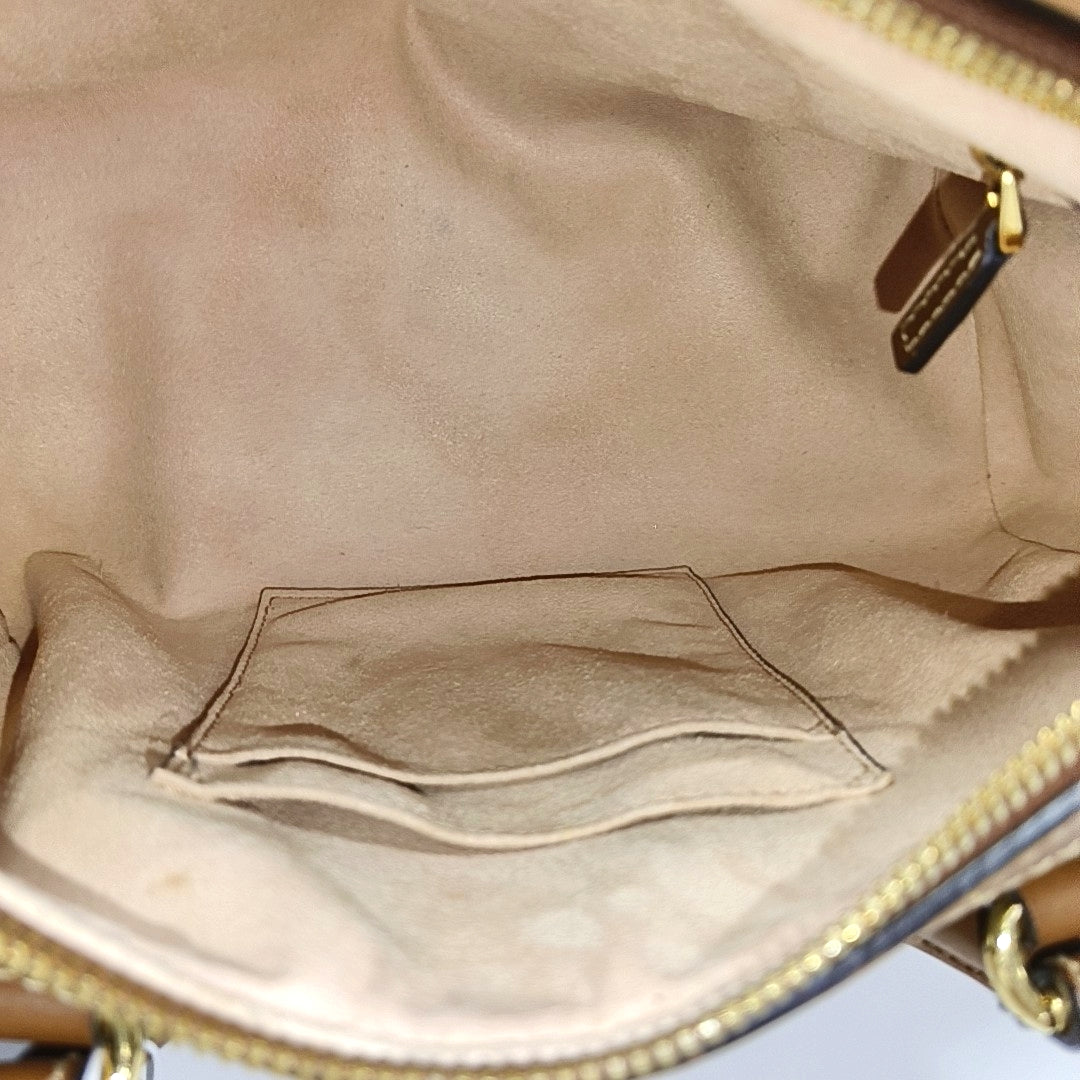 Monogram Coated Canvas Shoulder Bag Black