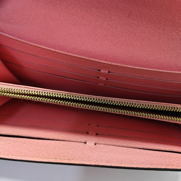 SARAH Monogram Coated Canvas Brown Wallet