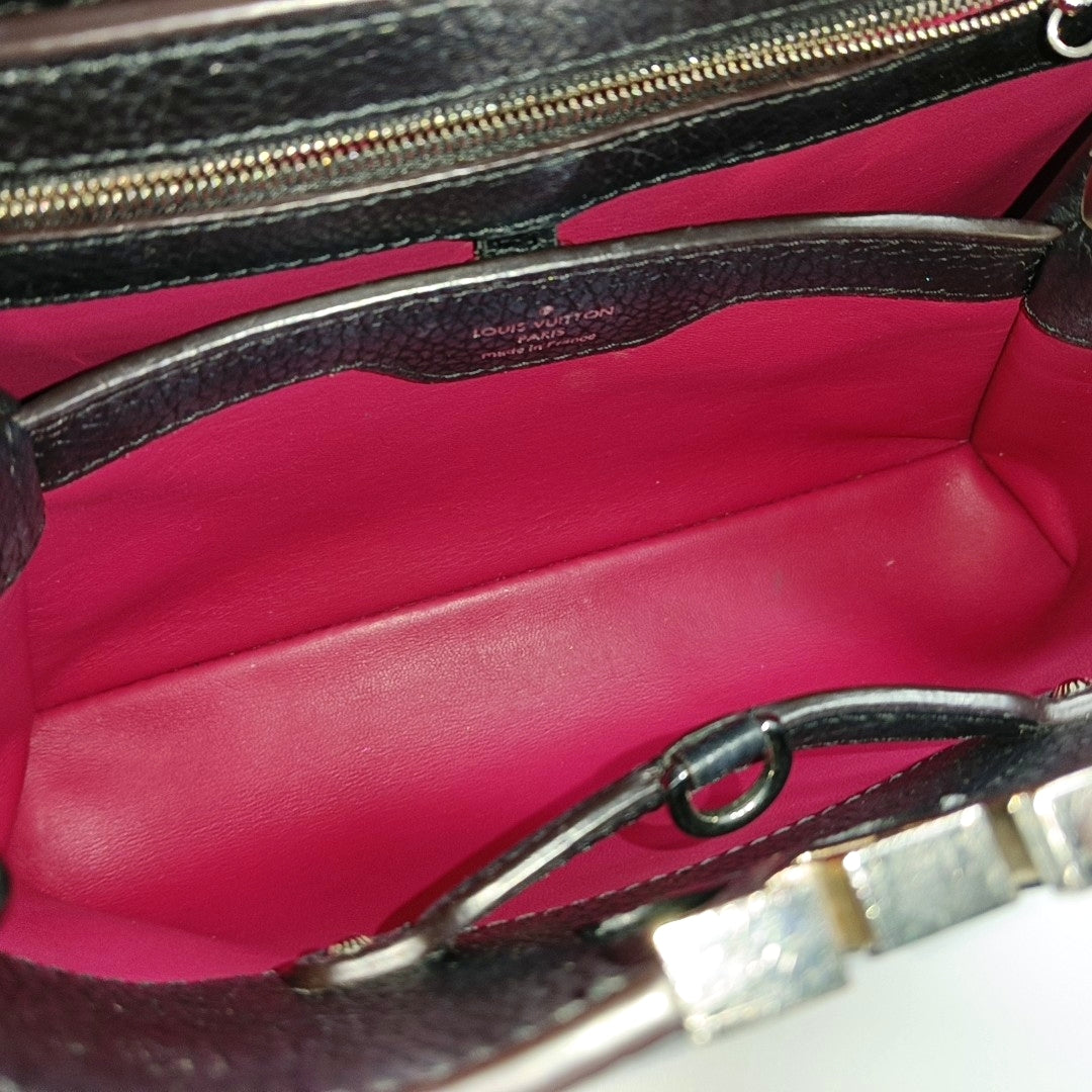 Authenticated pre-owned  CAPUCINES BB Calfskin Black - Shoulder Bag at Looply