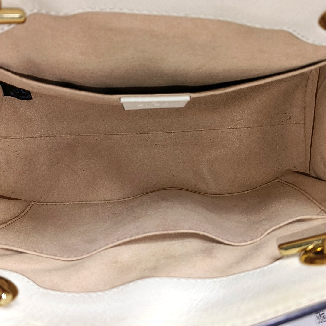 Padlock Small Monogram Coated Canvas Beige