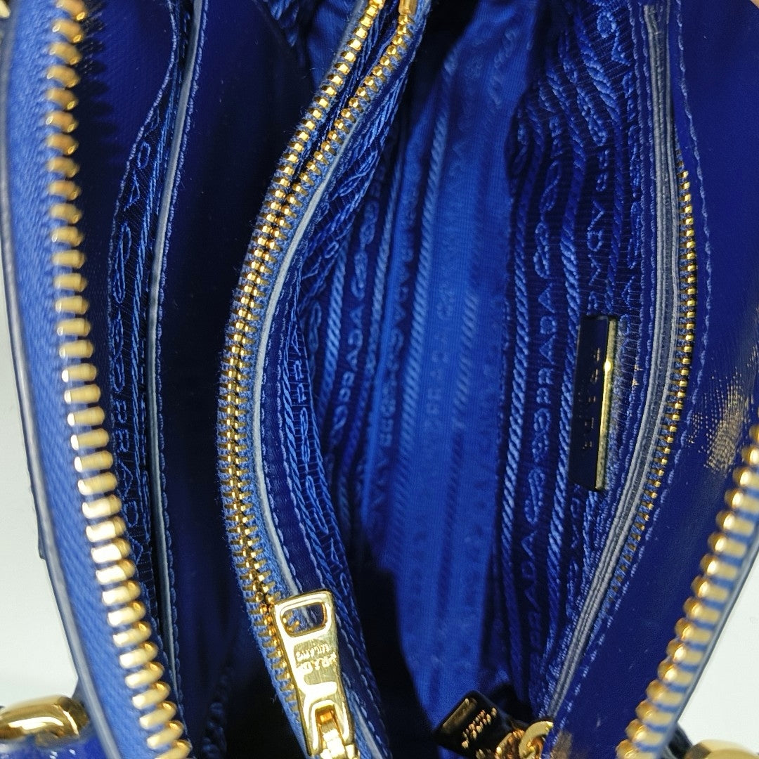 Galleria Small Patent Leather Blue