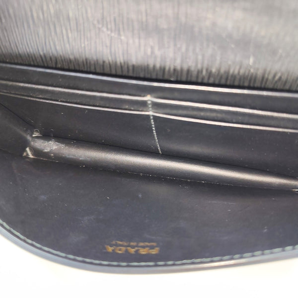 Saffiano Calfskin Shoulder Bag Black