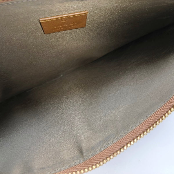 Monogram Coated Canvas Clutch Beige