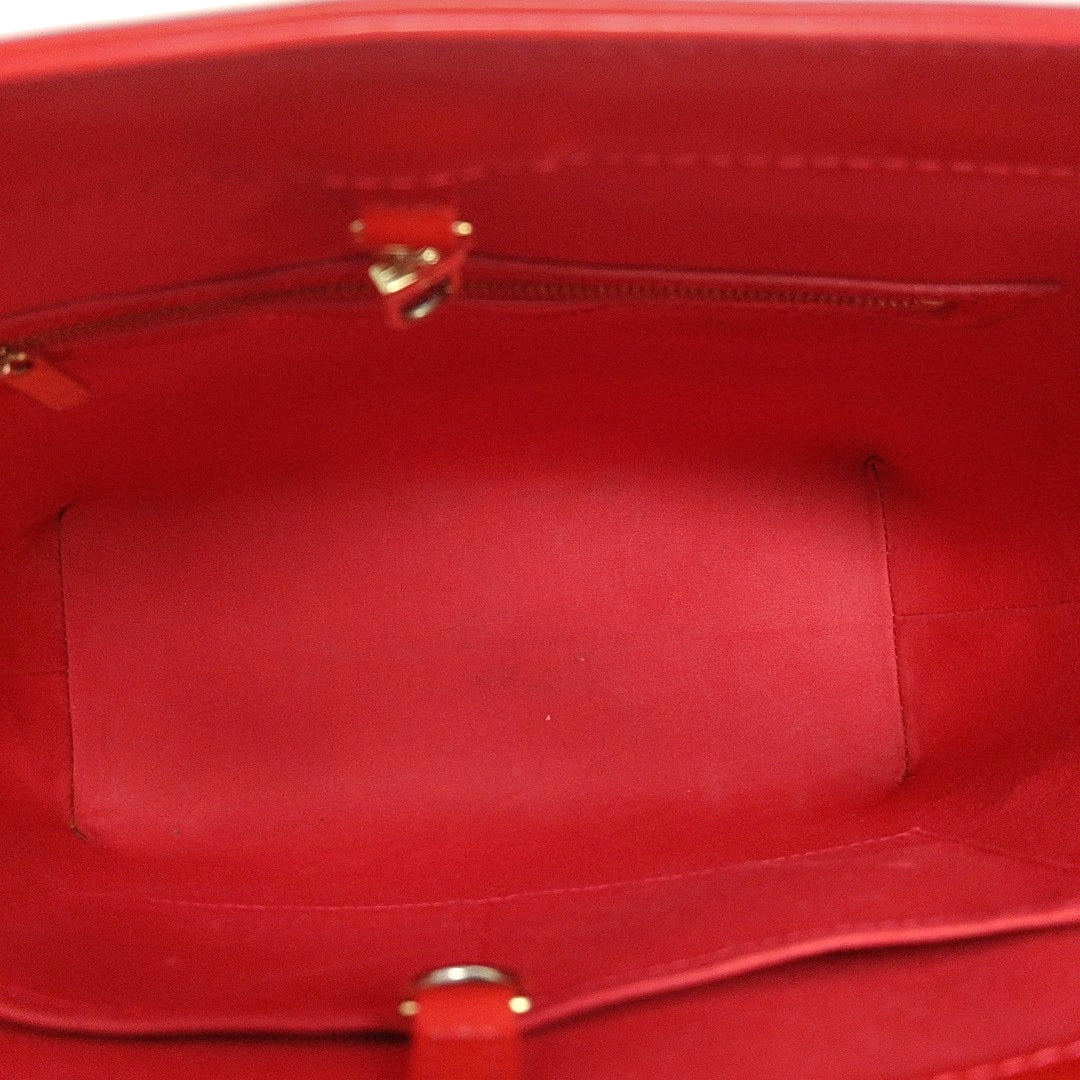 Monogram Patent Leather Tote Bag Red