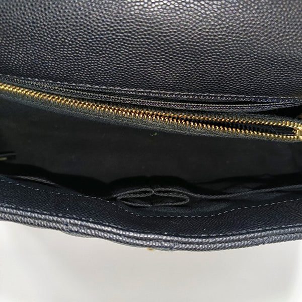 COCO HANDLE Medium Quilted Grained Calfskin Black
