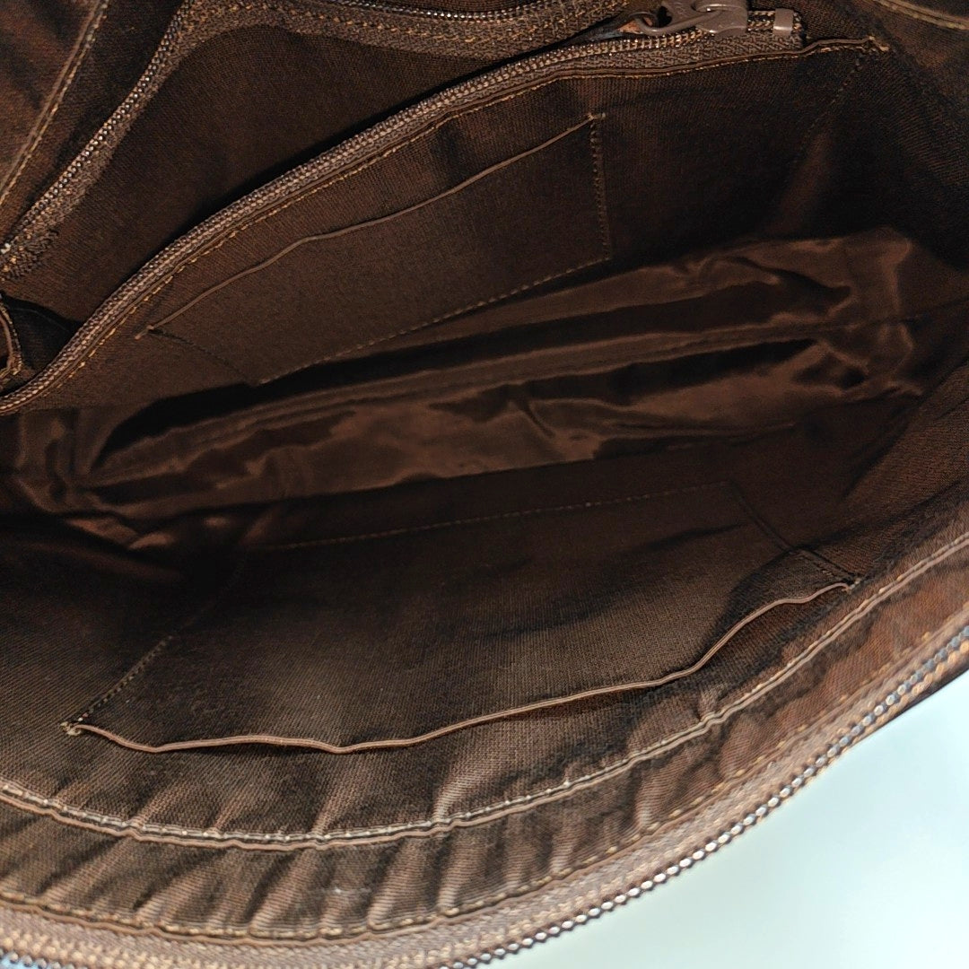 Calfskin Shoulder Bag Brown
