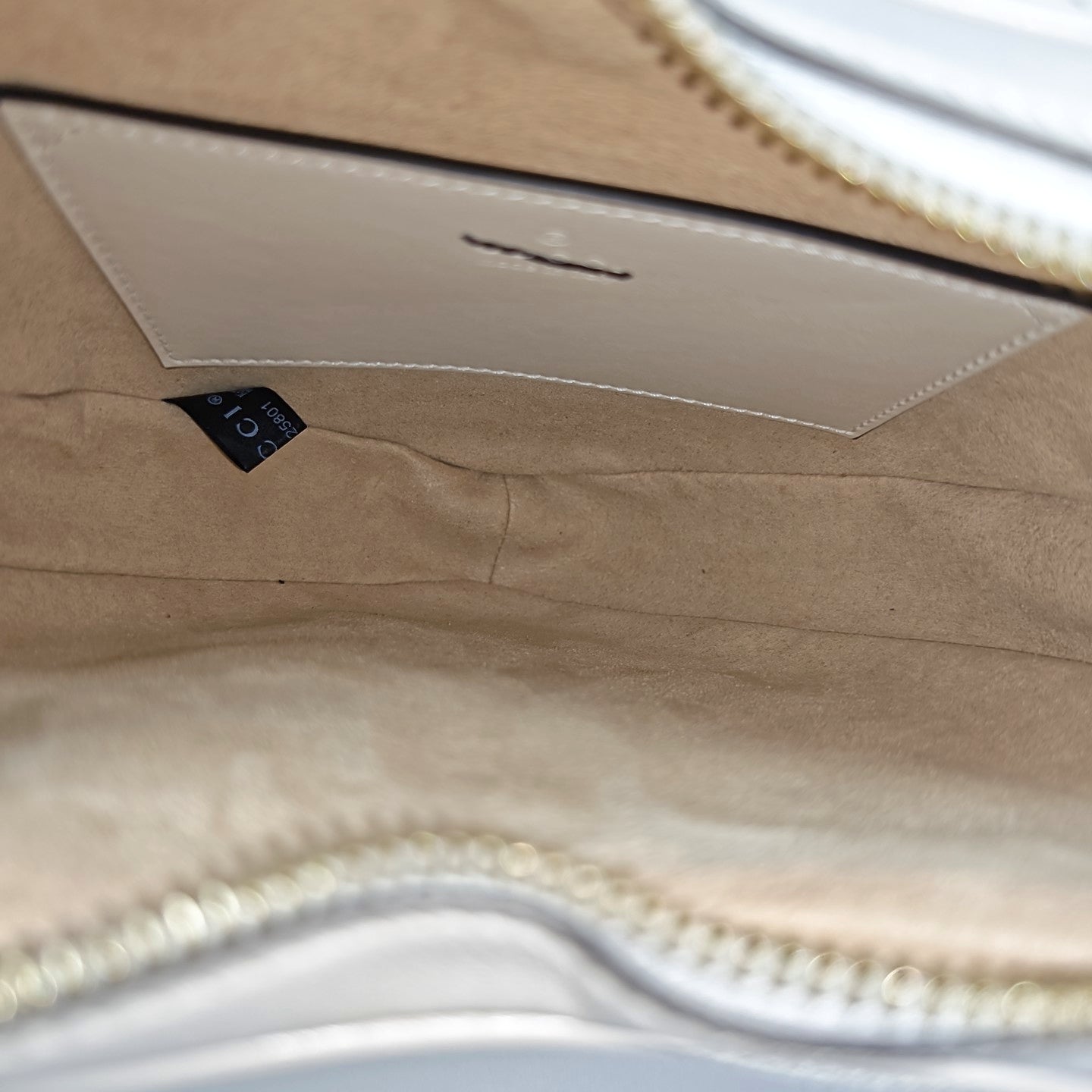 GG Marmont Small Quilted Calfskin White