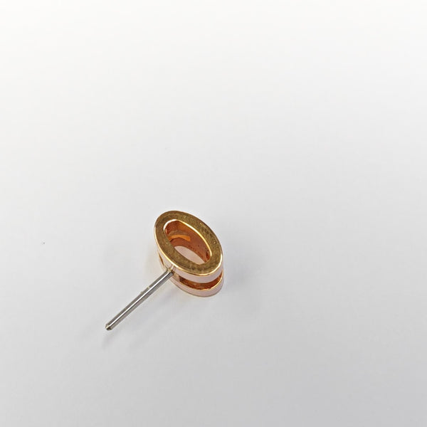 Pop H Metal Rose Gold Stud Earrings