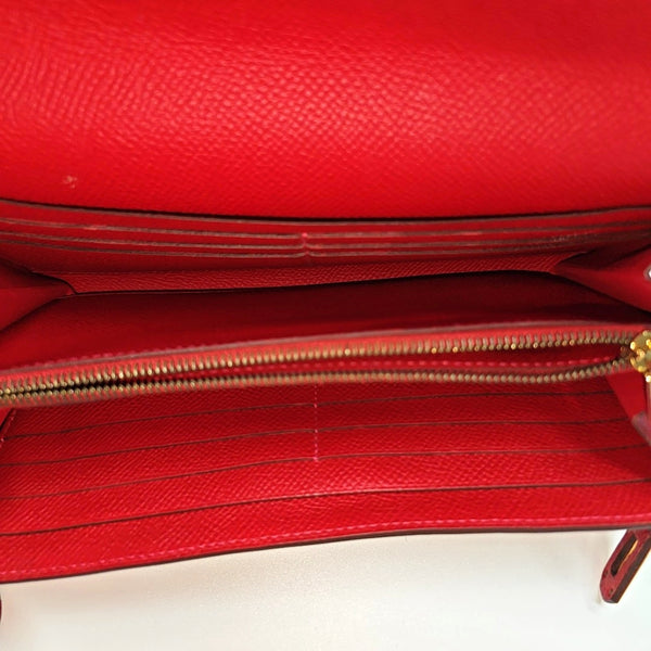 Kelly 20 Epsom Red Wallet