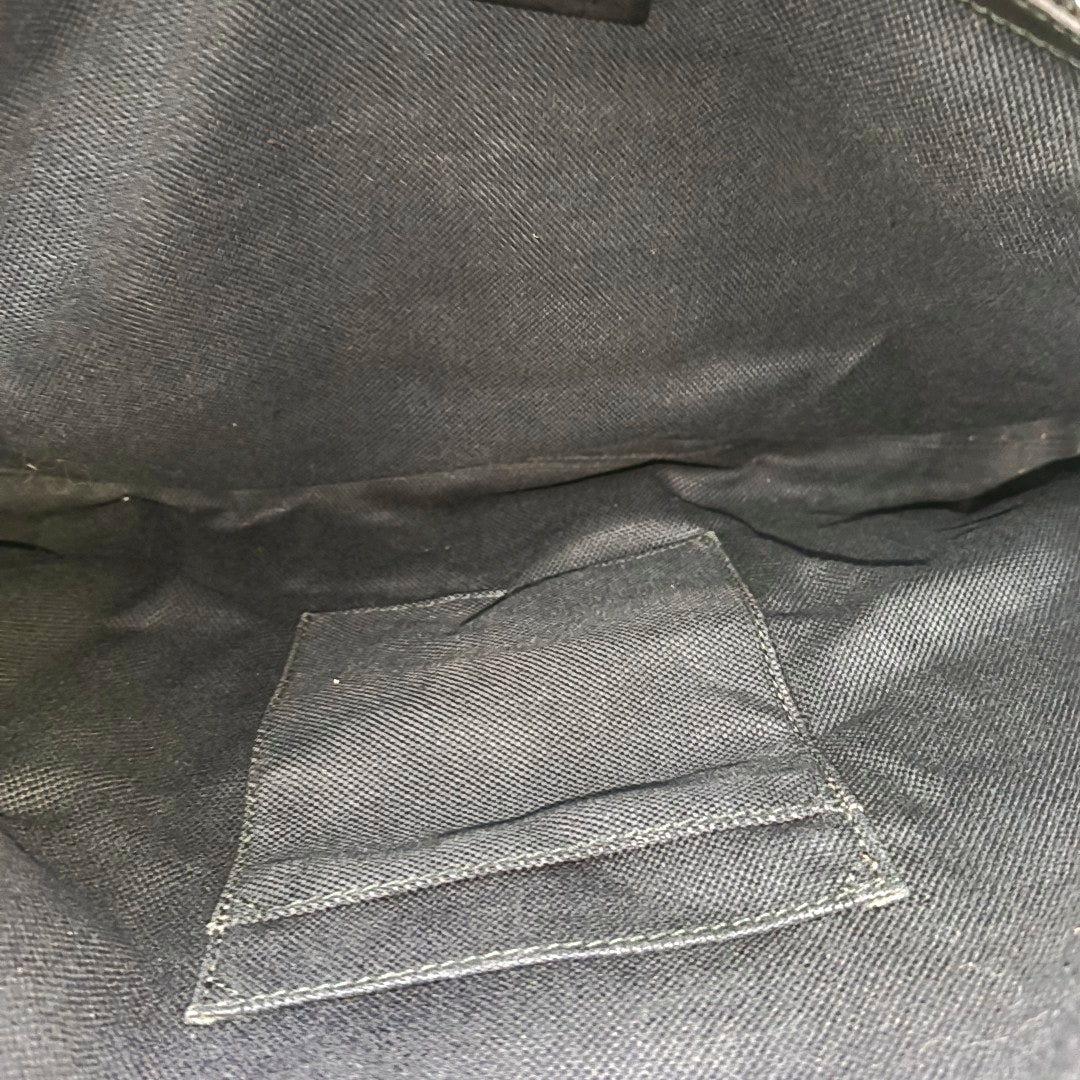Rania Monogram Coated Canvas Black