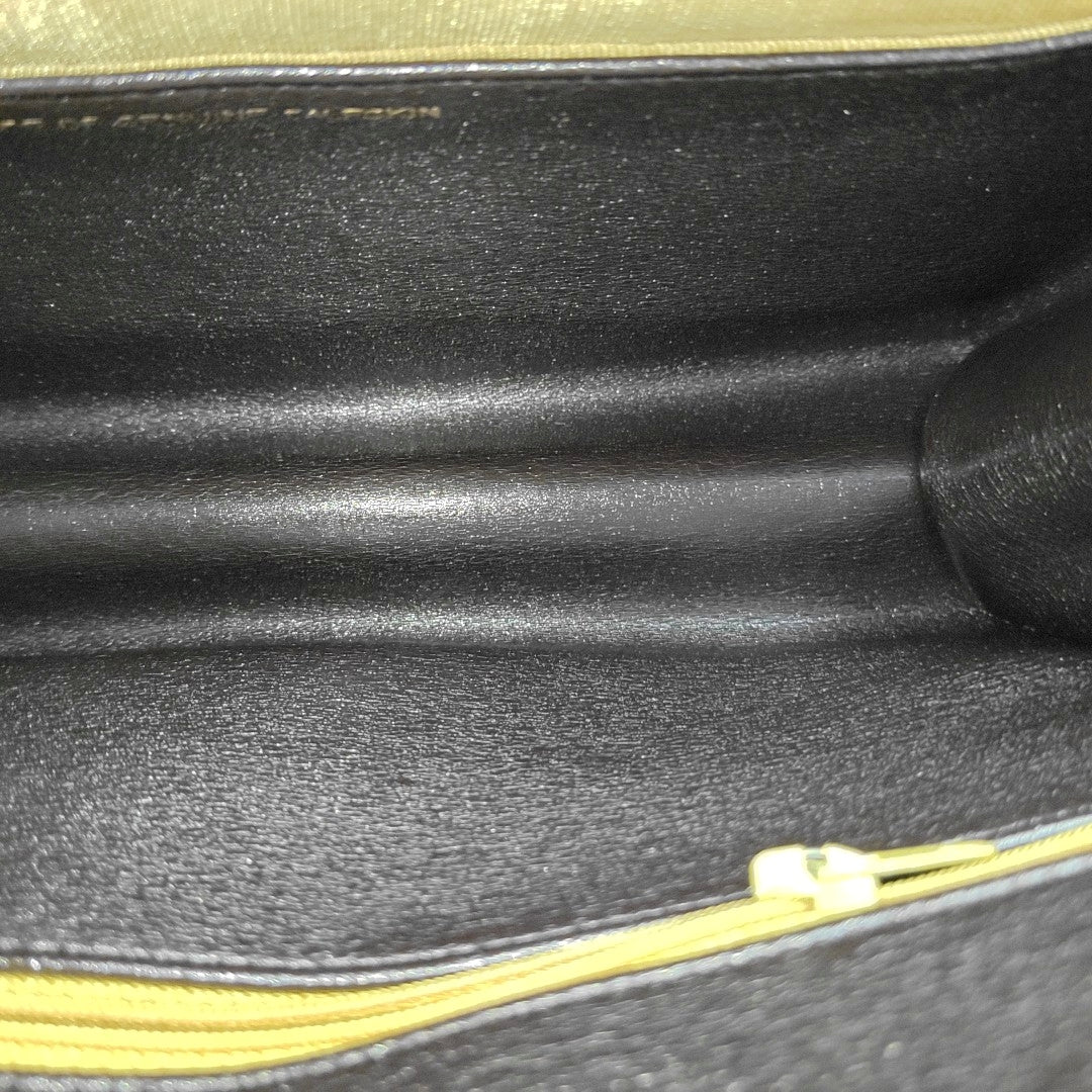 Calfskin Top Handle Bag Black