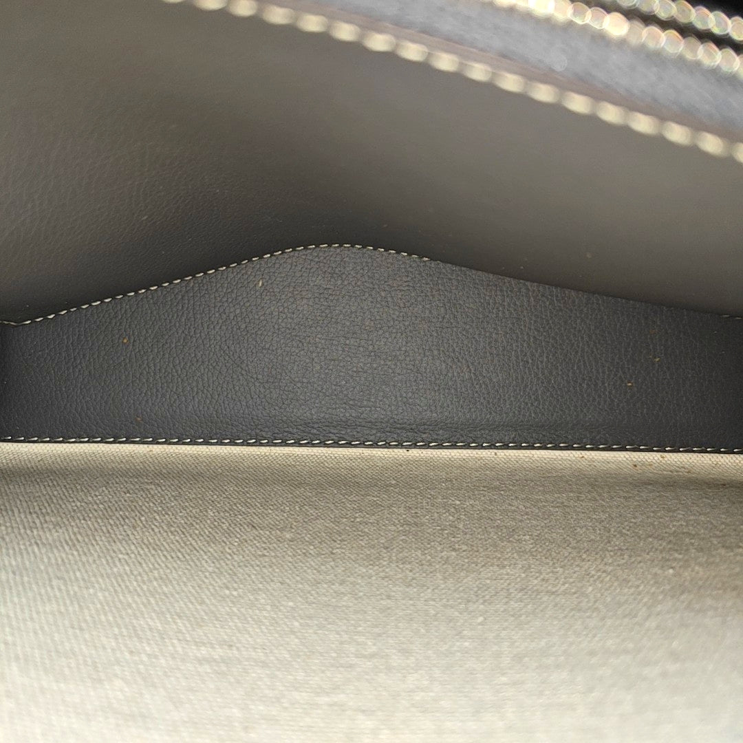 Coated Canvas Shoulder Bag Gray