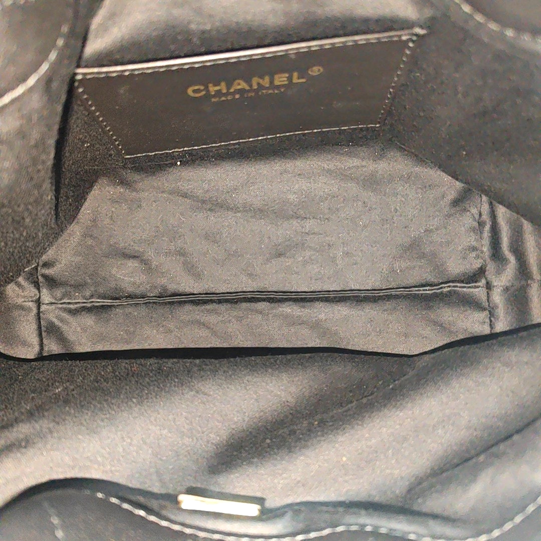 Quilted Calfskin Top Handle Bag Black