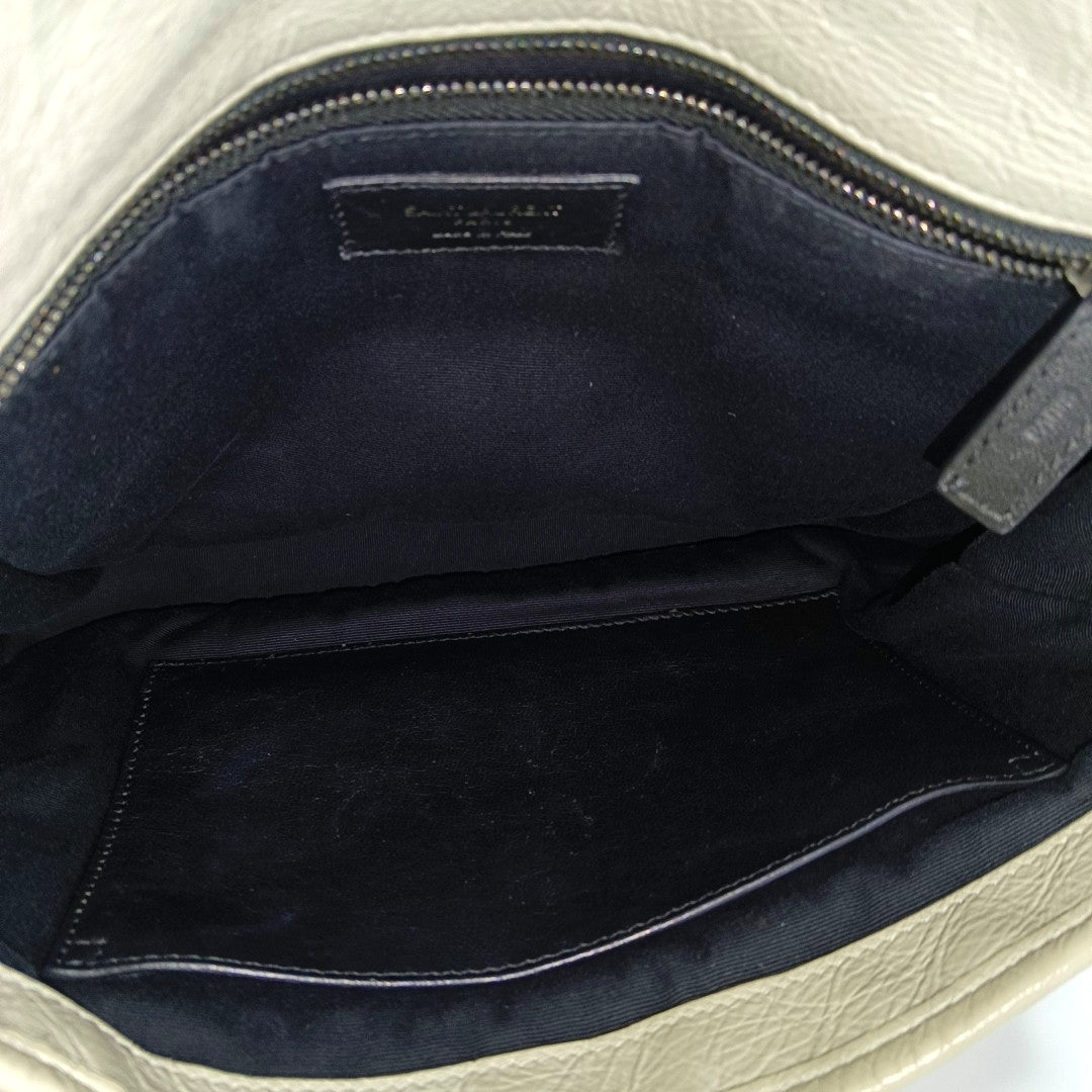 NIKI Medium Chevron Calfskin Beige