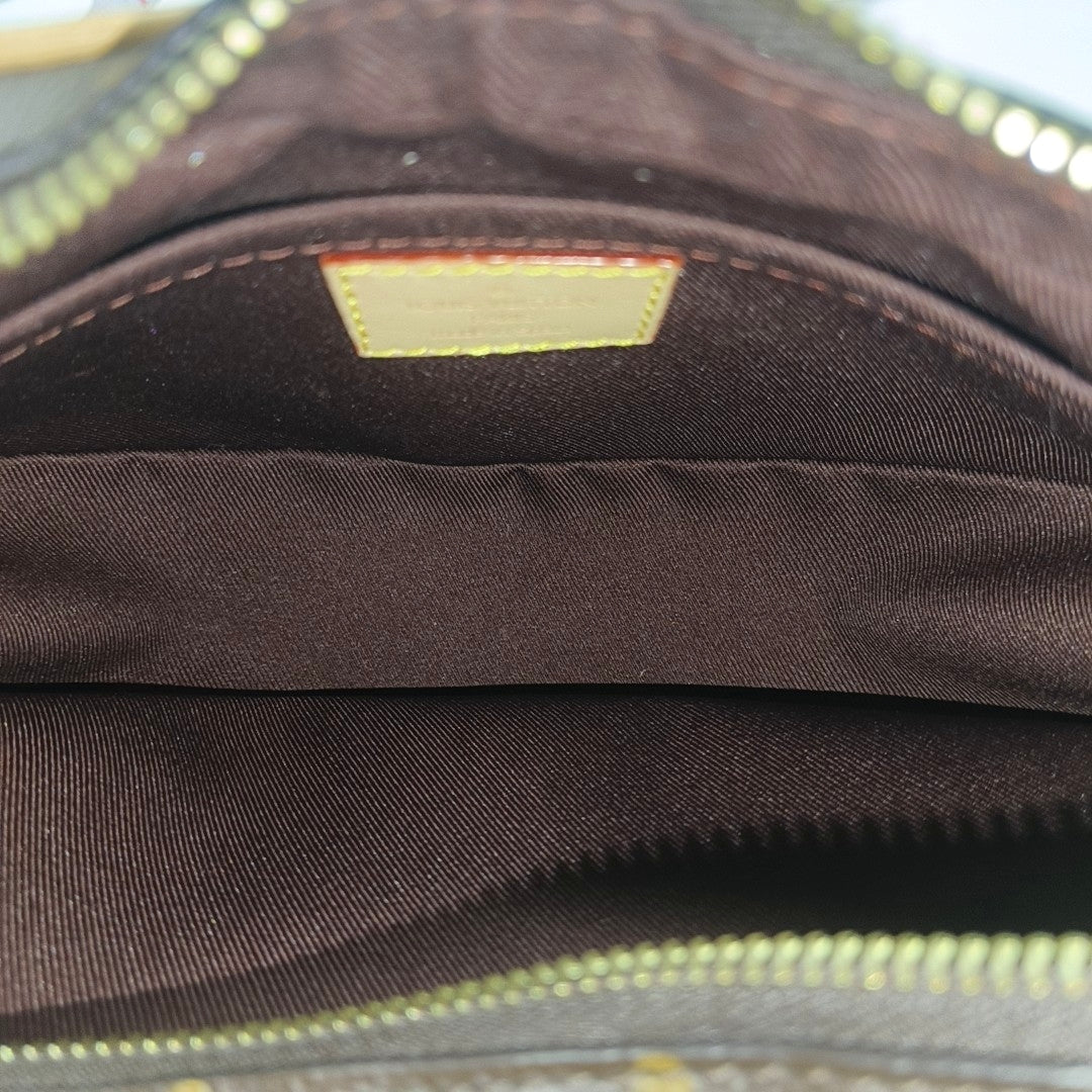 CROISSANT Monogram Coated Canvas Brown
