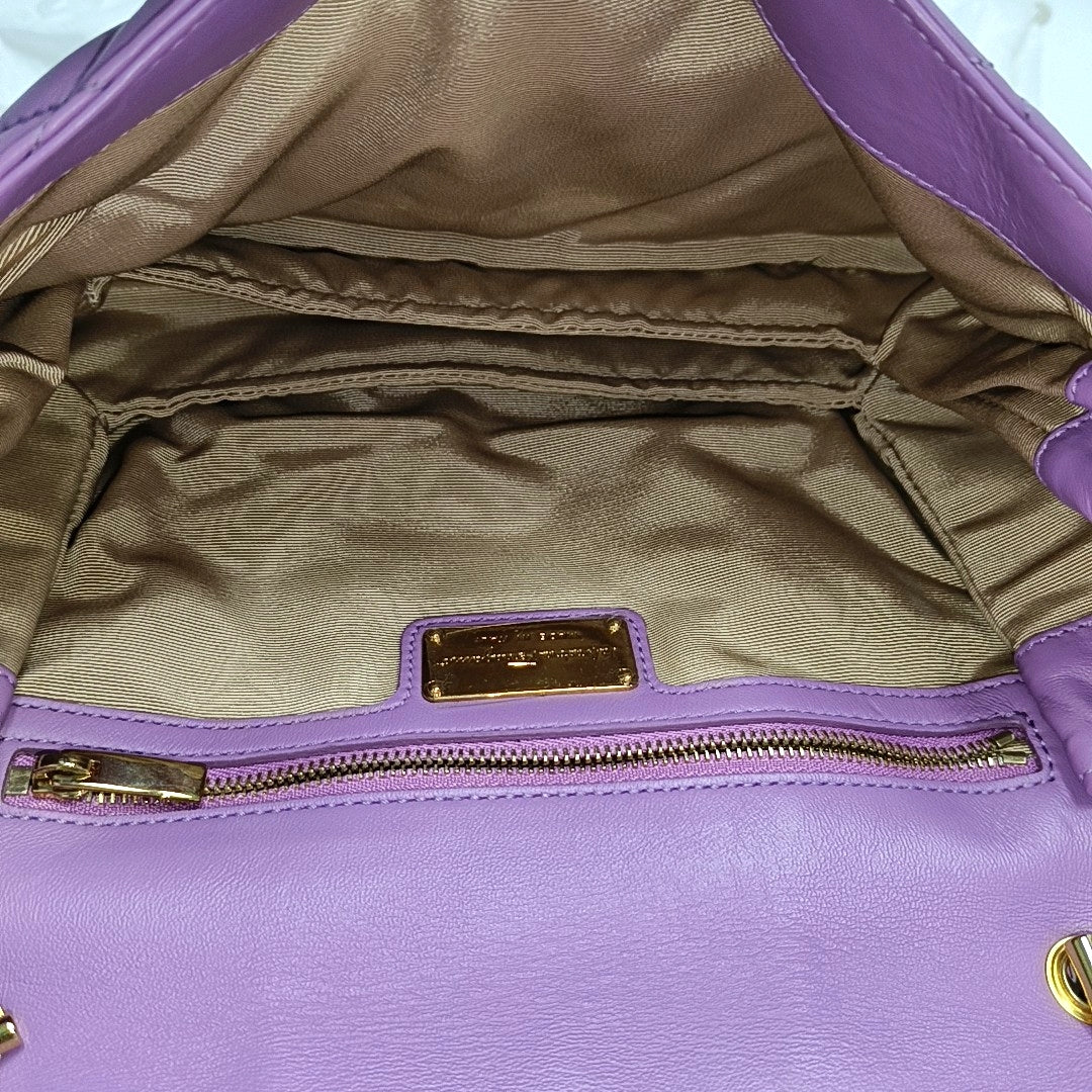 Ginny Quilted Calfskin Purple