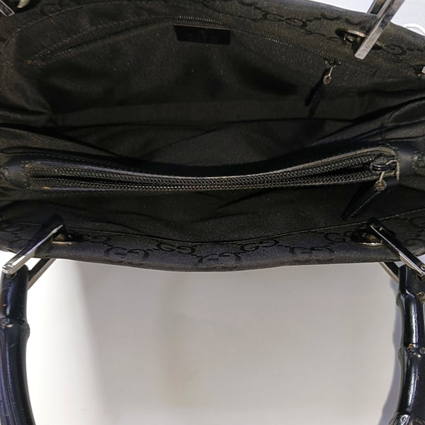 Authenticated pre-owned  Bamboo 1947 Monogram Fabric Black - Tote Bag at Looply