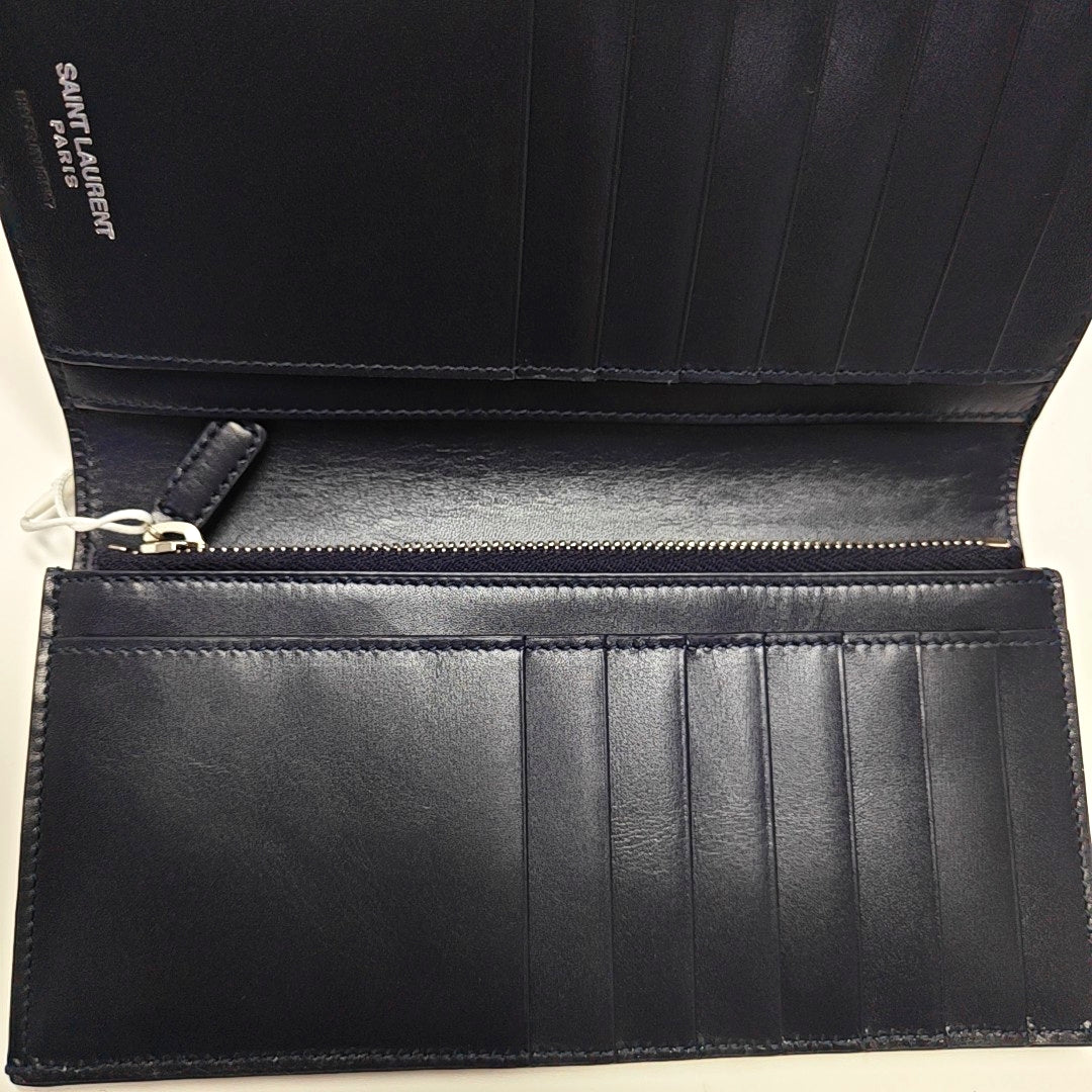 Calfskin Wallet Blue