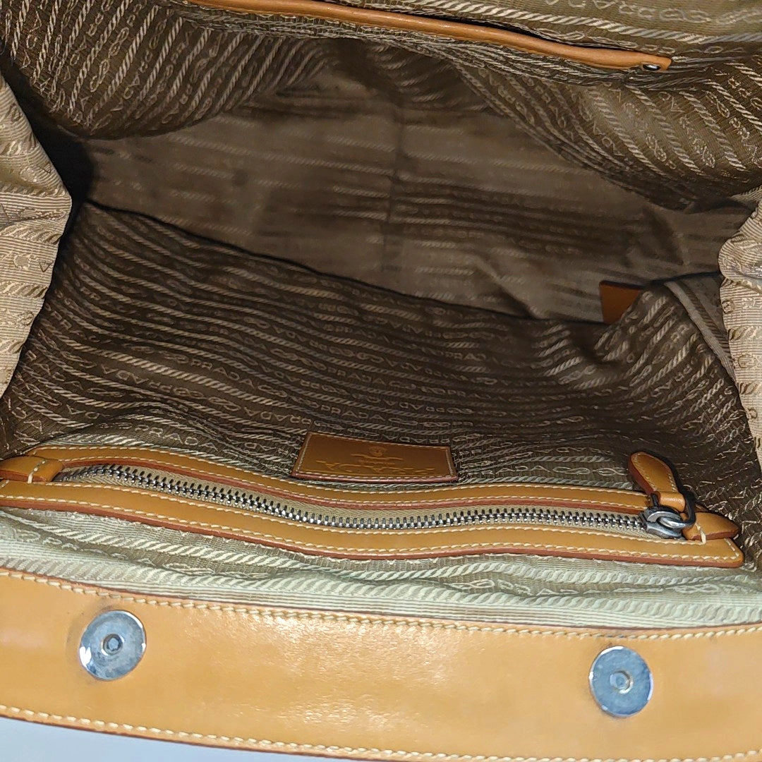 Fabric Tote Bag Brown