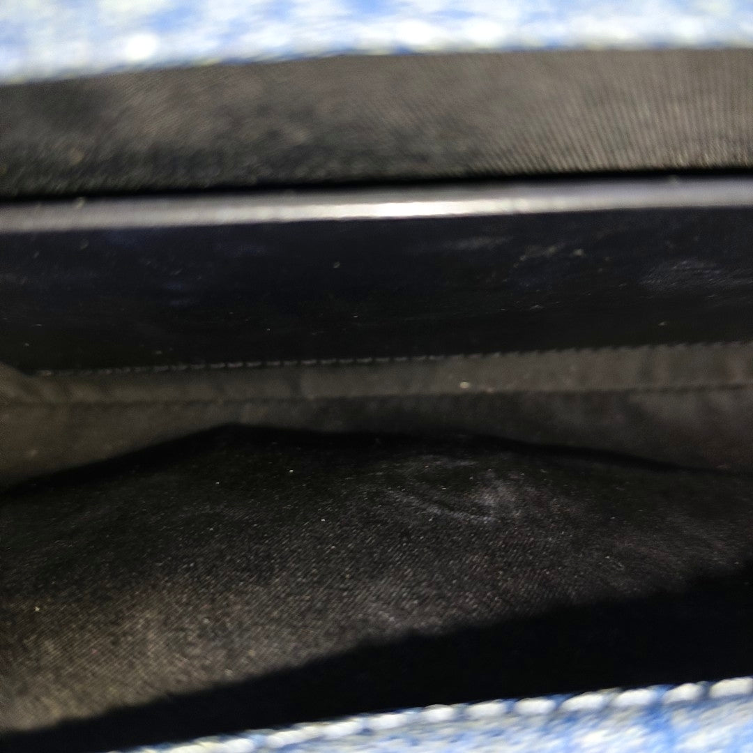 Leather Shoulder Bag Blue