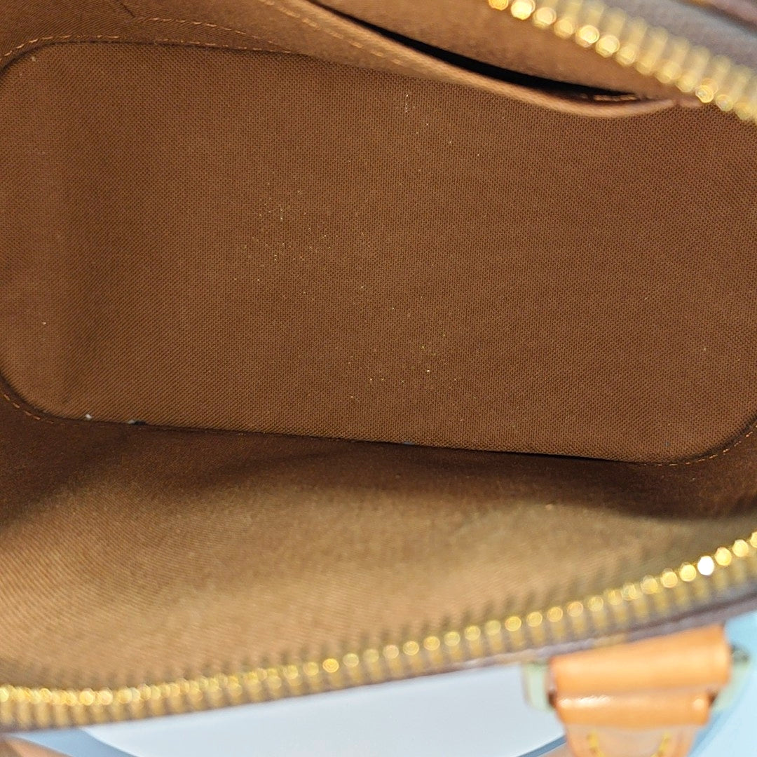 ALMA BB Monogram Coated Canvas Brown